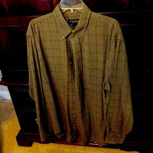 Men’s Brooks Brothers long sleeve xl brown checks vgc